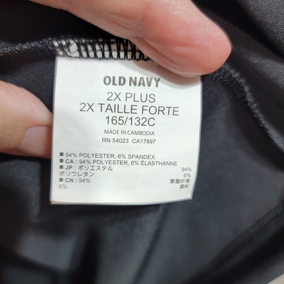 Old Navy Women's Black Scuba Knit Sleeveless Dress Size 2X Draped Neckline. - Picture 4 of 5